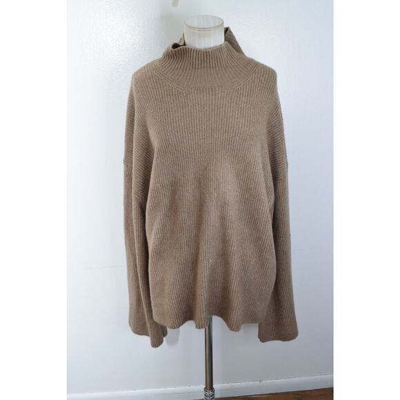French Connection Sweater Womens XL Ribbed Knit Pullover Mock Neck Casual Soft - Picture 1 of 6